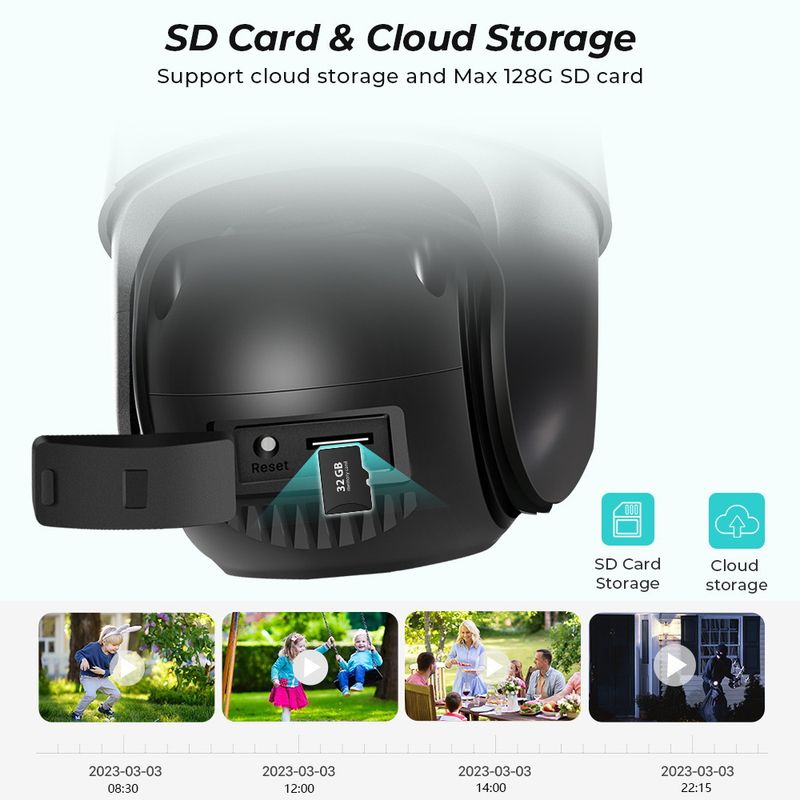 XiongMai Dual-Lens 9MP PTZ Security Camera - 360° Outdoor WiFi Monitoring, ICSEE Cloud Support, Night Vision_voghion.com