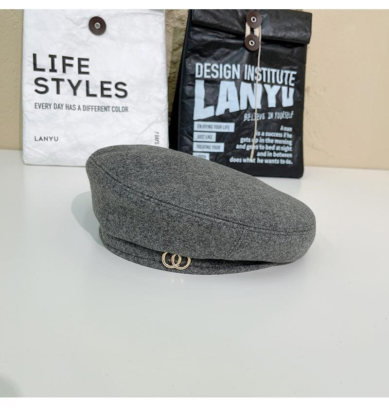 Women's Hats Internet celebrity hat women's winter and autumn versatile beret version retro woolen painter hat_voghion.com