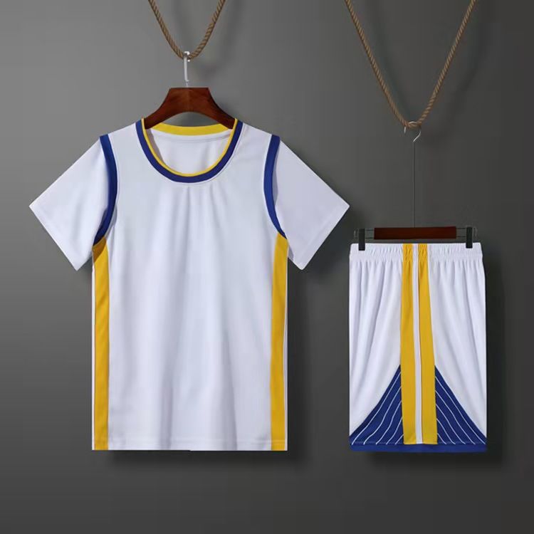 Ensemble deux pièces uni à manches courtes pour enfants, maillot d'entraînement pour élèves du primaire et du secondaire_voghion.com