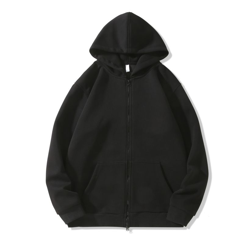 Pull à capuche épais 420 g, décontracté et ample, avec fermeture éclair, pour hommes et femmes, style européen et américain, avec logo imprimé_voghion.com