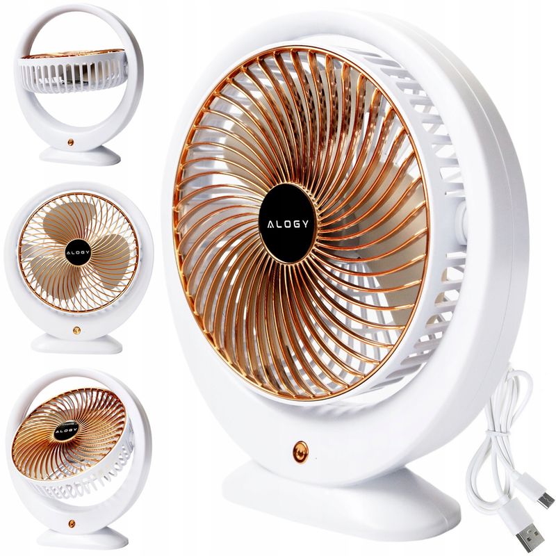 ACZT Stehtischventilator, leise, leistungsstark, klein, USB-C, 1200 mAh – Alogy – – –_voghion.com
