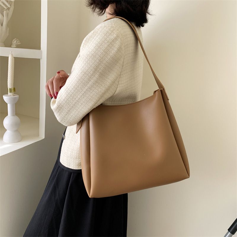 Two piece set mother fashion 2024 spring soft leather single shoulder large capacity handbag women's bag_voghion.com