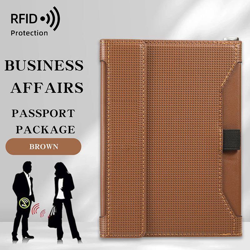 Reisepasstasche Diebstahlschutzbürste Multifunktionale Reisepasshülle mit großer Kapazität Schutzhülle Kartentasche Antimagnetisch RFID_voghion.com