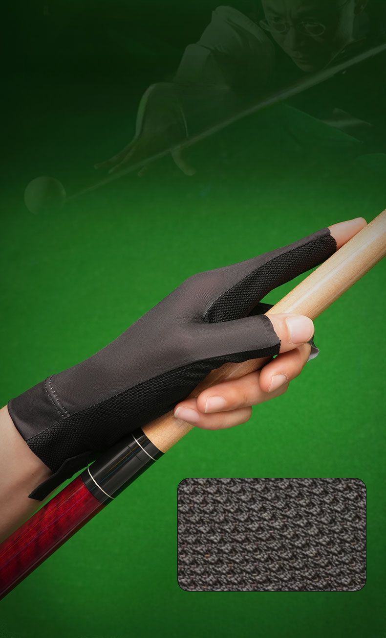 Professionelle Snooker-Achtball-Handschuhe, Dreifinger-Eisseide, hohe Elastizität, leicht, atmungsaktiv, rutschfest_voghion.com