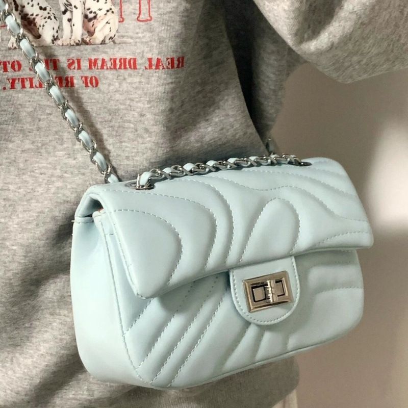 Dames 2025 herfst/winter nieuwe multifunctionele blauwe schoudertas crossbody kettingtas kleine vierkante tas_voghion.com