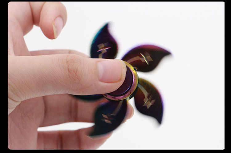 Jucărie de spinning colorată, electrolizată din aliaj de zinc, cu deget metalic, giroscopică, pentru ameliorarea presiunii_voghion.com