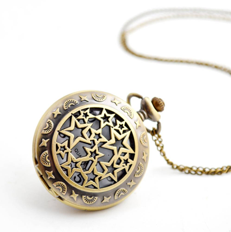 Grande orologio da tasca al quarzo pentagramma Orologio da tasca casual al quarzo da donna_voghion.com