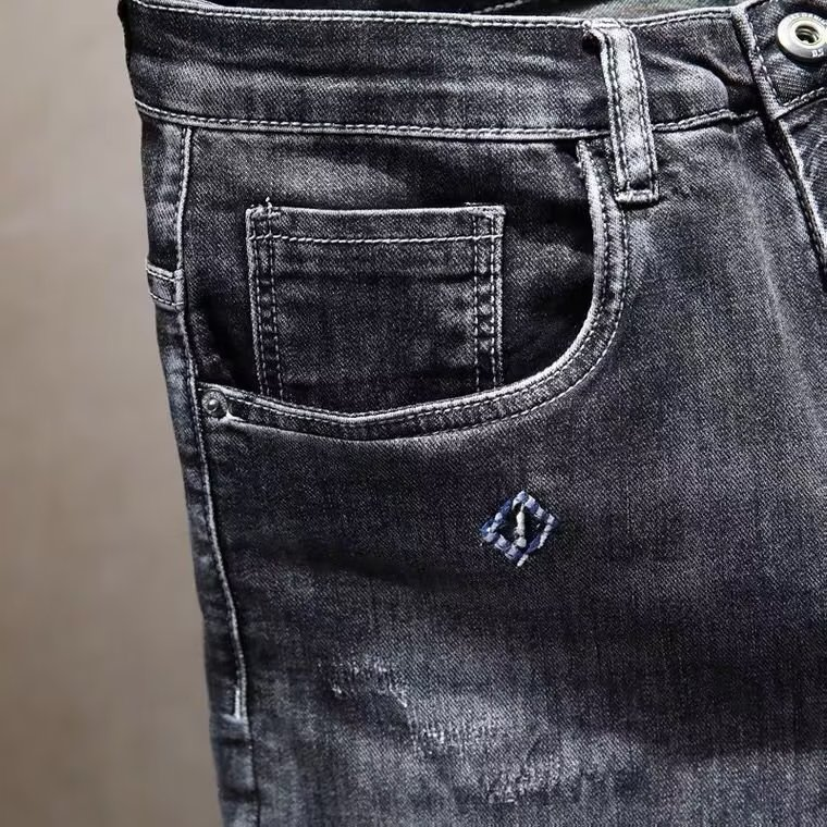 Mode Neue Mode Jeans Waschen Mode Sommer Hosen Schlank Kleine Füße Beliebte Jugend Ins Taille Mann_voghion.com