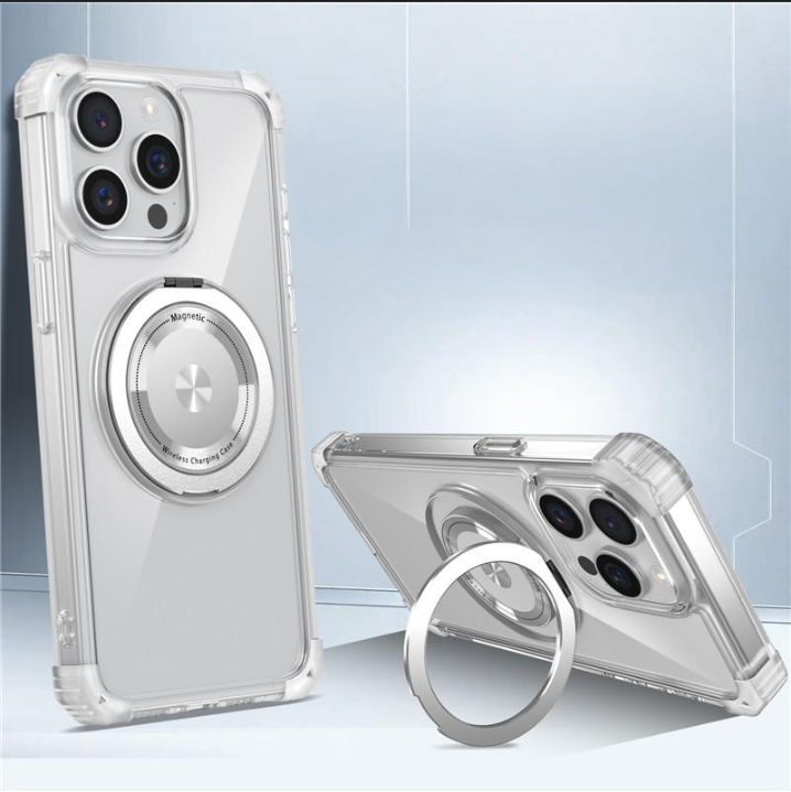 Phone Case Gold Shield Magnetic Car Phone Case Rotating Bracket Protective Cover_voghion.com