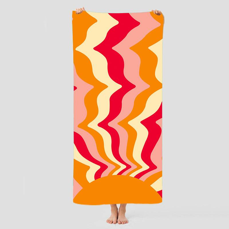 Mikrokiust rannarätik Kahepoolne sametine imav kiiresti kuivav vannirätik mereäärne ujumisrätik_voghion.com