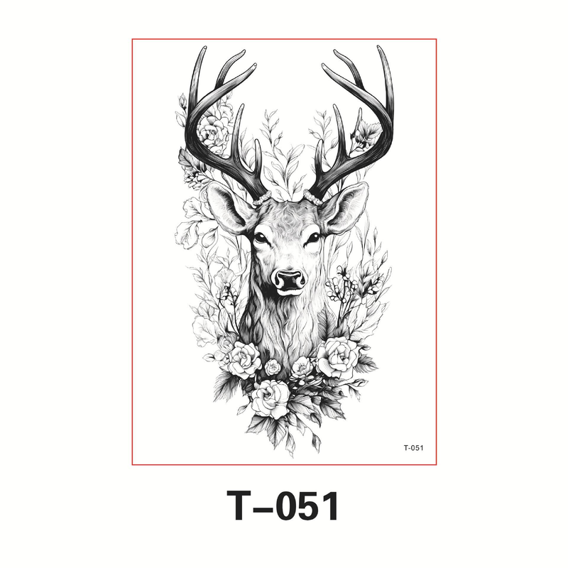 Accessoires de tatouage, nouveaux autocollants de tatouage noirs et blancs, imperméables et durables, autocollants de tatouage de personnalité féminine avancés pour bras sexy_voghion.com