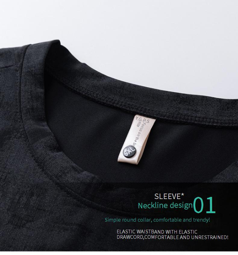 Men's Clothing Plus Size Thin Ice Sense Short Sleeved T Shirt Top_voghion.com