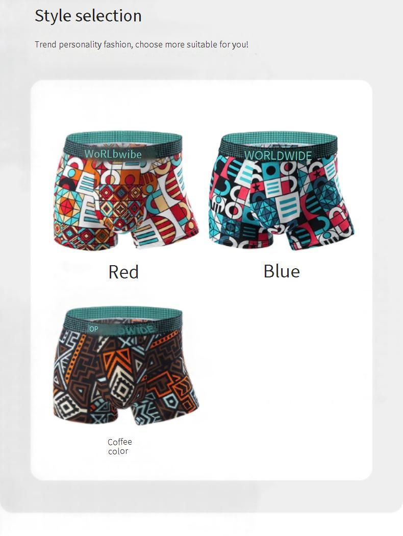 Herrenunterwäsche Element Totem Interessant bedruckte Boxershorts aus Eisseidennetz 7A Antibakterieller Schritt Herrenslip_voghion.com
