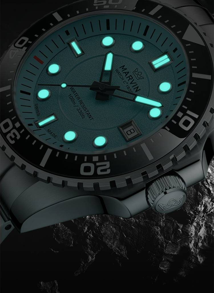 【Diving Watch】Marvin——Swiss Original Ski Watch Men's Diving Watch Men's Mechanical Watch Luminous Watch Men_voghion.com