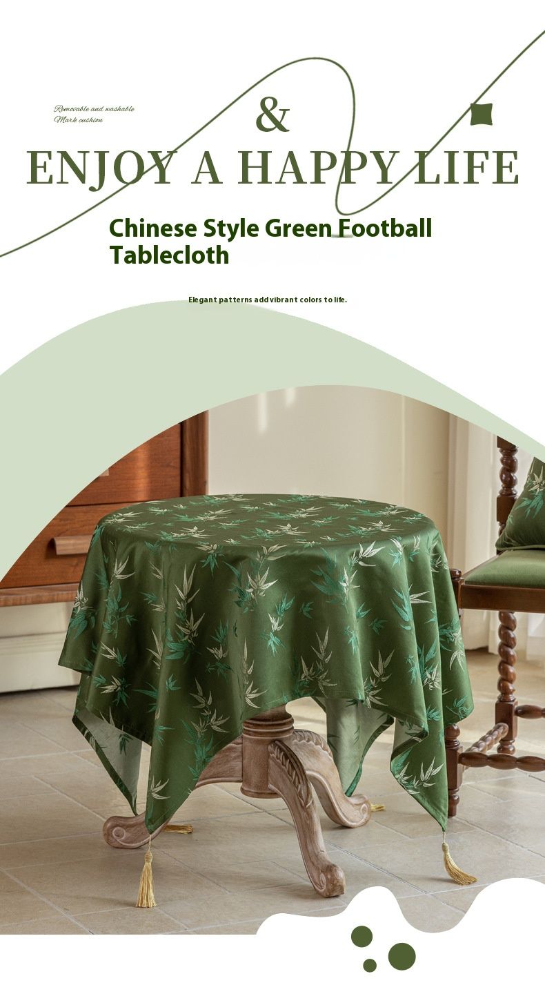 Tischläufer – Luxuriöse Polyester-Tischdecke mit Bambusmuster und Quasten, elegantes Esszimmerdekor für Kaffee- und Esstische_voghion.com