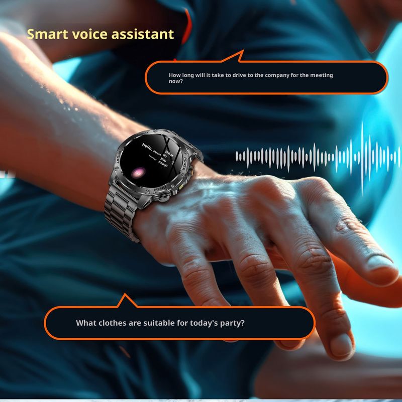 LIGE AK87 Outdoor Smartwatch With Flashlight, Bluetooth Calling, 1000mAh Battery, Multi-Sport Modes, AMOLED Display_voghion.com