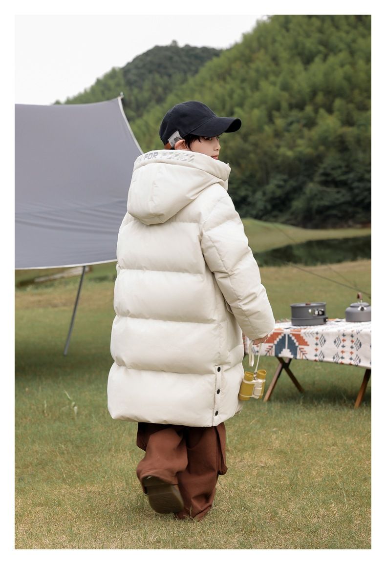 2025 New Children's Long Knee Length Down Cotton Jacket, Extremely Cold And Warm Mid Length Cotton Jacket For Middle And Large Children_voghion.com