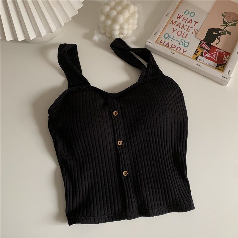 Damenbekleidung Schöner Rücken Kleine Sling Chic Weste Damen Herbst Süße Kühle Dünne Oberbekleidung Neuer Stil Mit Brustpolster Bottoming Top_voghion.com