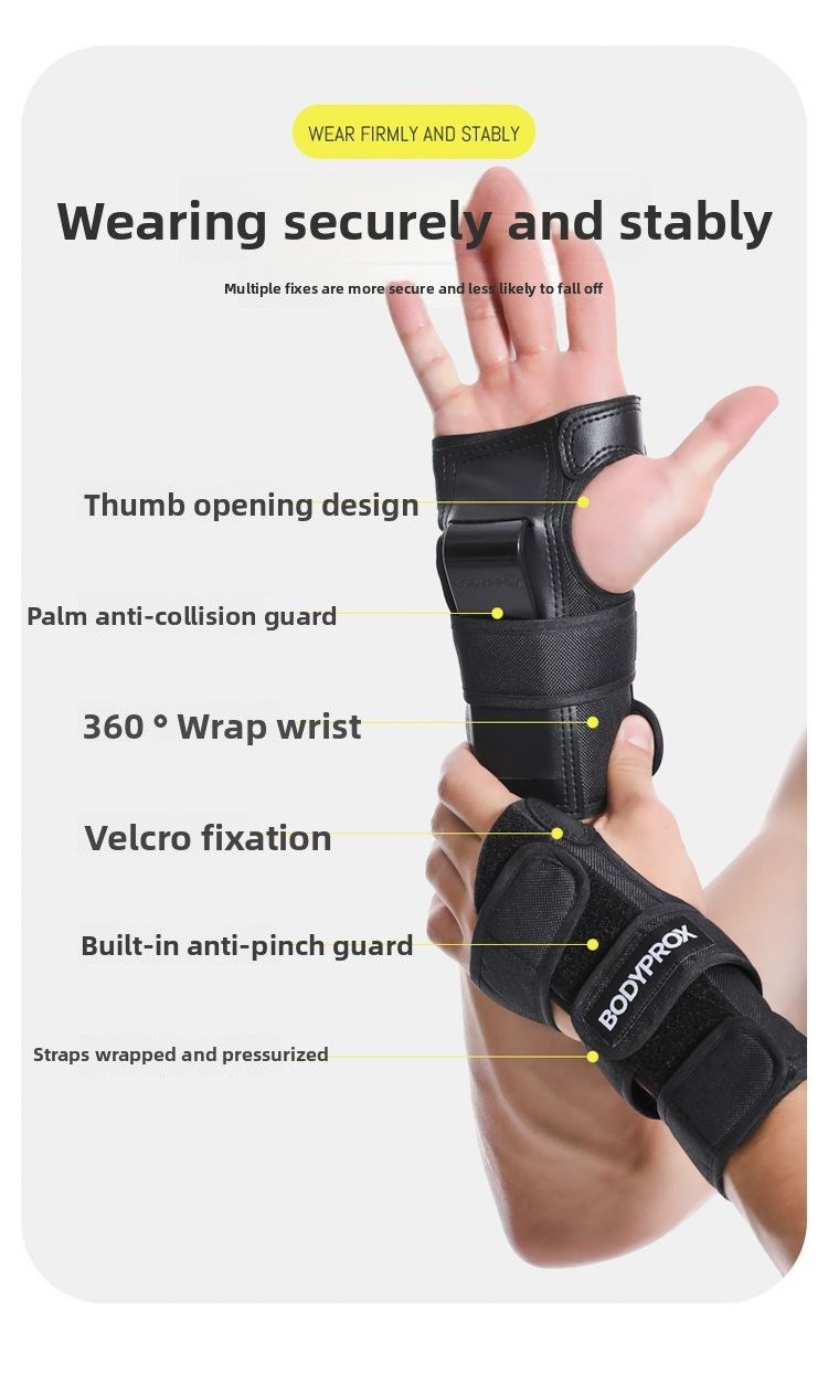 Skiing Elbow Knee Palm Pads Anti-Fall Professional Roller Ice Skating Protective Skateboard Gear Set_voghion.com