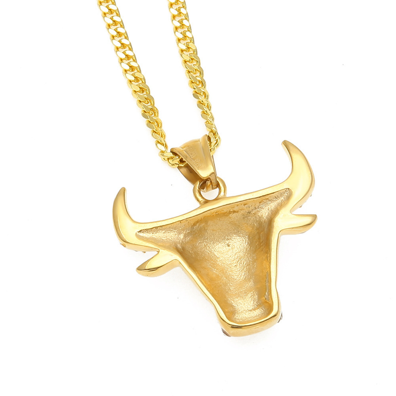 Colar com pingente de caveira gótica de aço inoxidável, joias masculinas e femininas, pingente de letras, folhas, desenhos de animais, corrente, personalidade, colar de folhas criativo_voghion.com