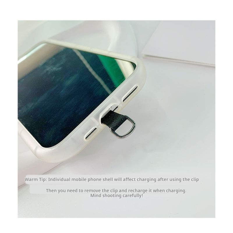 Zwarte ronde kraal gepersonaliseerde ophangkoord, lange ketting, geen gat clip kaart, diagonaal dragen mobiele telefoon hanger voor_voghion.com