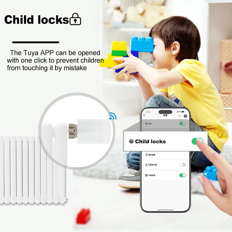 RKHK Tuya Smart WiFi Thermostatique Radiateur Vae Head TRV Thermostat Contrôleur de Température Fonctionne avec Alexa Google Home_voghion.com