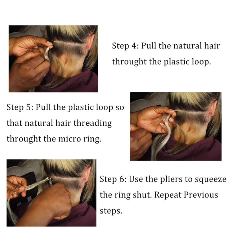 Extension per capelli Micro Loop 100% capelli umani lisci brasiliani Remy Extension per capelli da donna con filo da pesca invisibile_voghion.com