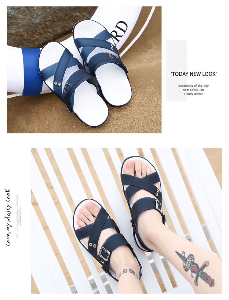 Ciabatte da spiaggia infradito da uomo, comode e comode, per guida all'aperto, sandali estivi antiscivolo, casual_voghion.com