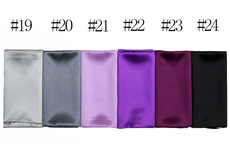 Neue Satin frauen Reine Farbe Kopftuch Seide Einfarbig 90 Satin Professionelle Stewardess Quadrat Schal Yw102_voghion.com