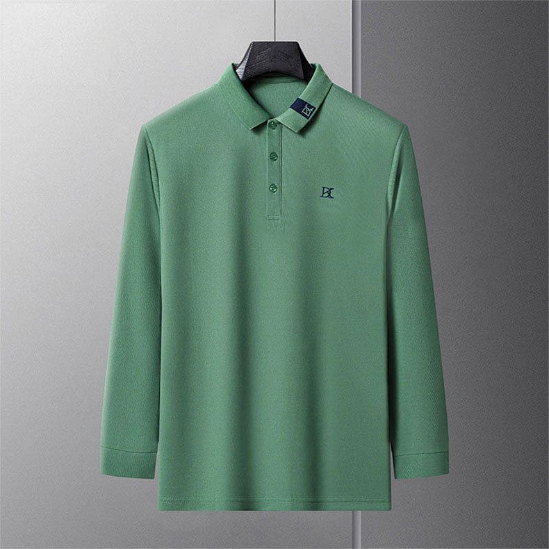 Men's Long Sleeve Polo Shirt - Breathable & Stylish Casual Business Shirt With Embroidered Collar (Available In Sizes M-4XL, Multiple Colors)_voghion.com