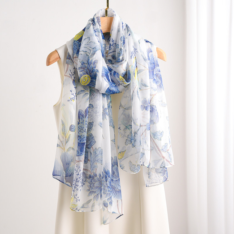 Seid Chinesesche Laang Groussen Schal, Sonneschutz, High-End, Mamm, Dënnen Stil, Modeschen Schal_voghion.com