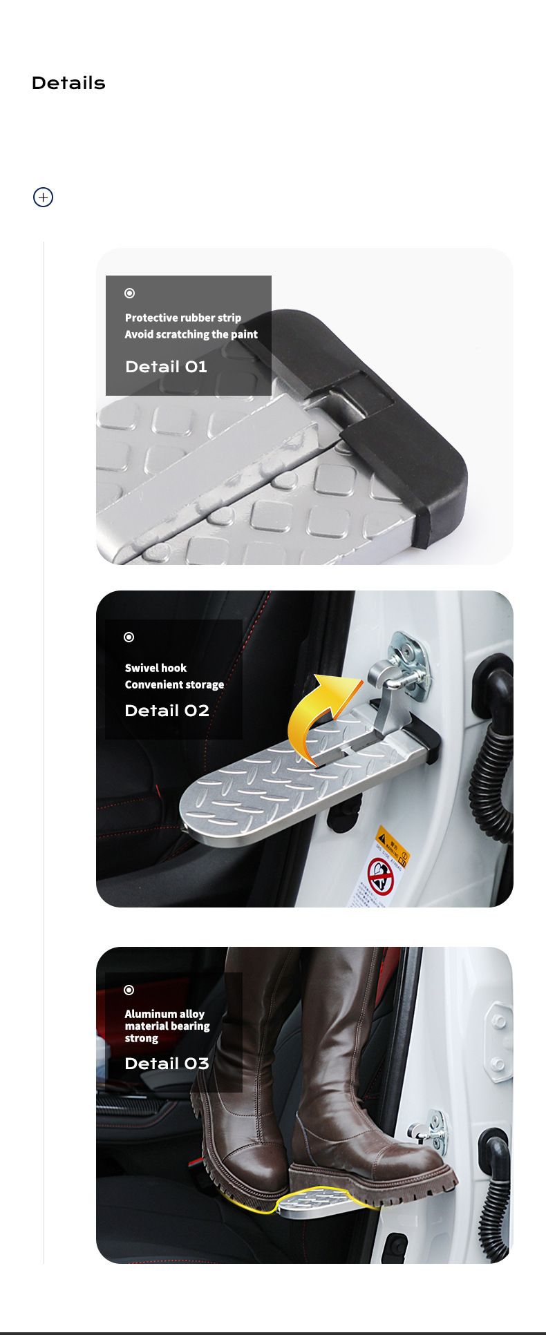 Applicable SUV Entry Roof Footboard Assist Hook Car Door Step Doorstep_voghion.com