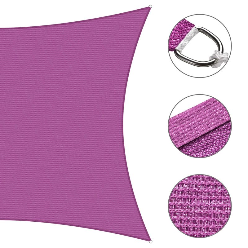 13'x10' Rectangle Sun Shade Sail/Red Purple_voghion.com