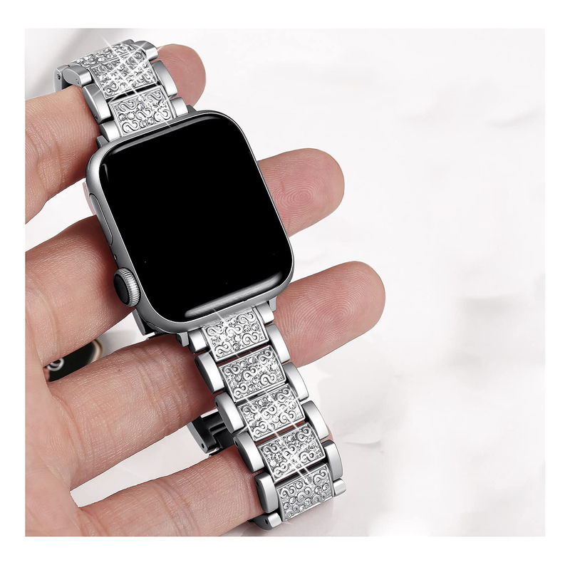 Ehete keti rihm Kellarihmale 40 41mm 44mm 42mm 38mm Loop käevõru teemant randmepael iWatch seeria 7 6 5 4 3 SE_voghion.com
