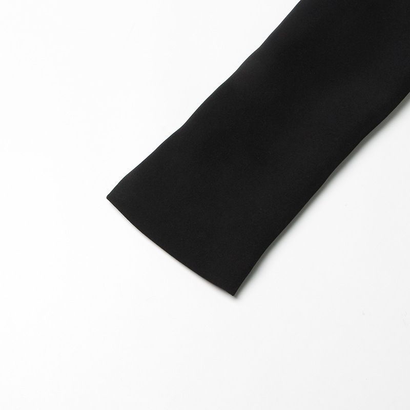 Blazer elegante su misura per donna - Giacca da ufficio slim fit a maniche lunghe con revers a lancia e tasche decorative - Poliestere e spandex_voghion.com