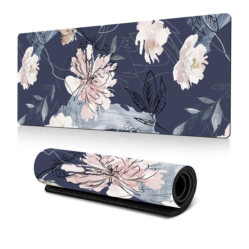 Tappetino per mouse con motivo floreale e albero, con trasferimento termico, per pittura di paesaggi popolari_voghion.com