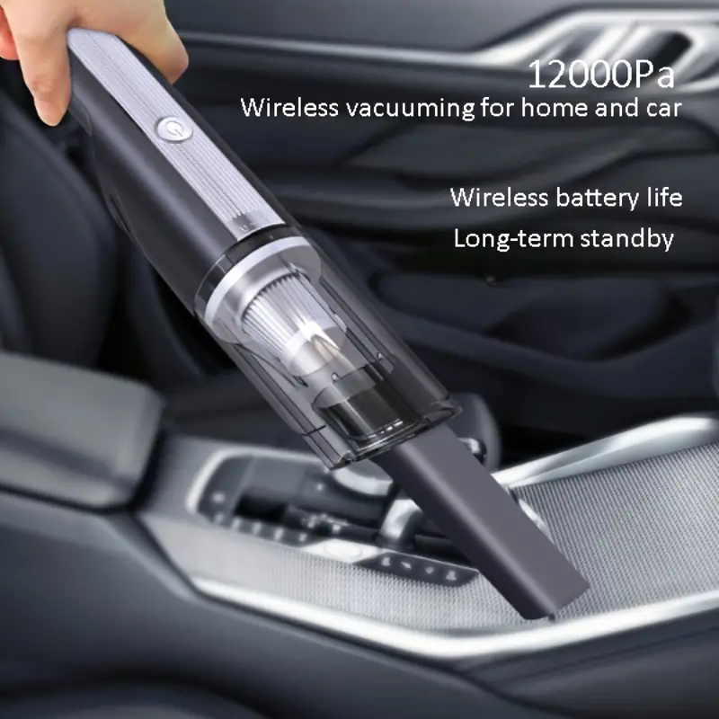 Aspirador de pó sem fio para carro, com forte sucção, portátil, pequeno, recarregável, aspirador de pó doméstico_voghion.com