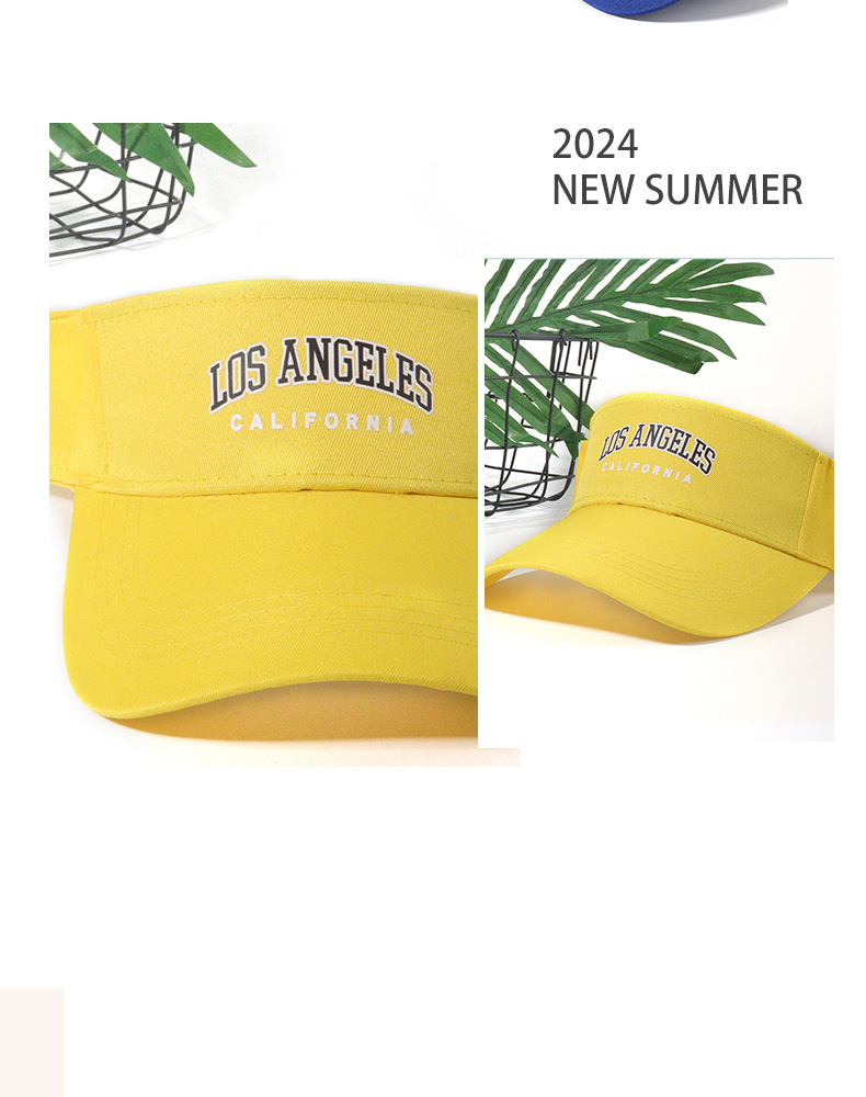 Unisex Letter Empty Top Hat Multi-colored Sun Shield All-in-one Baseball Cap_voghion.com