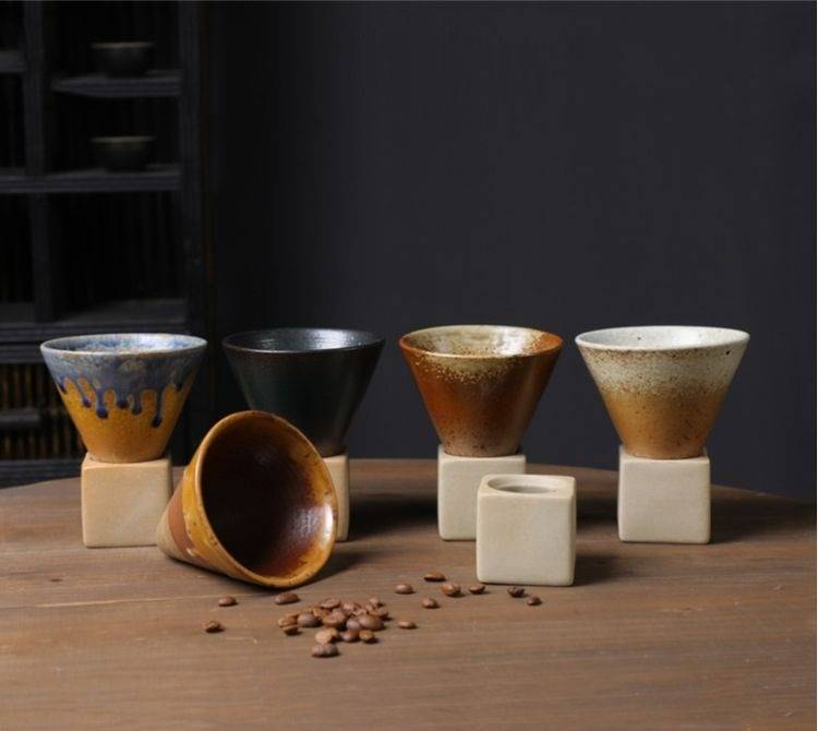 Stoneware mug creative ceramic retro coffee cup_voghion.com