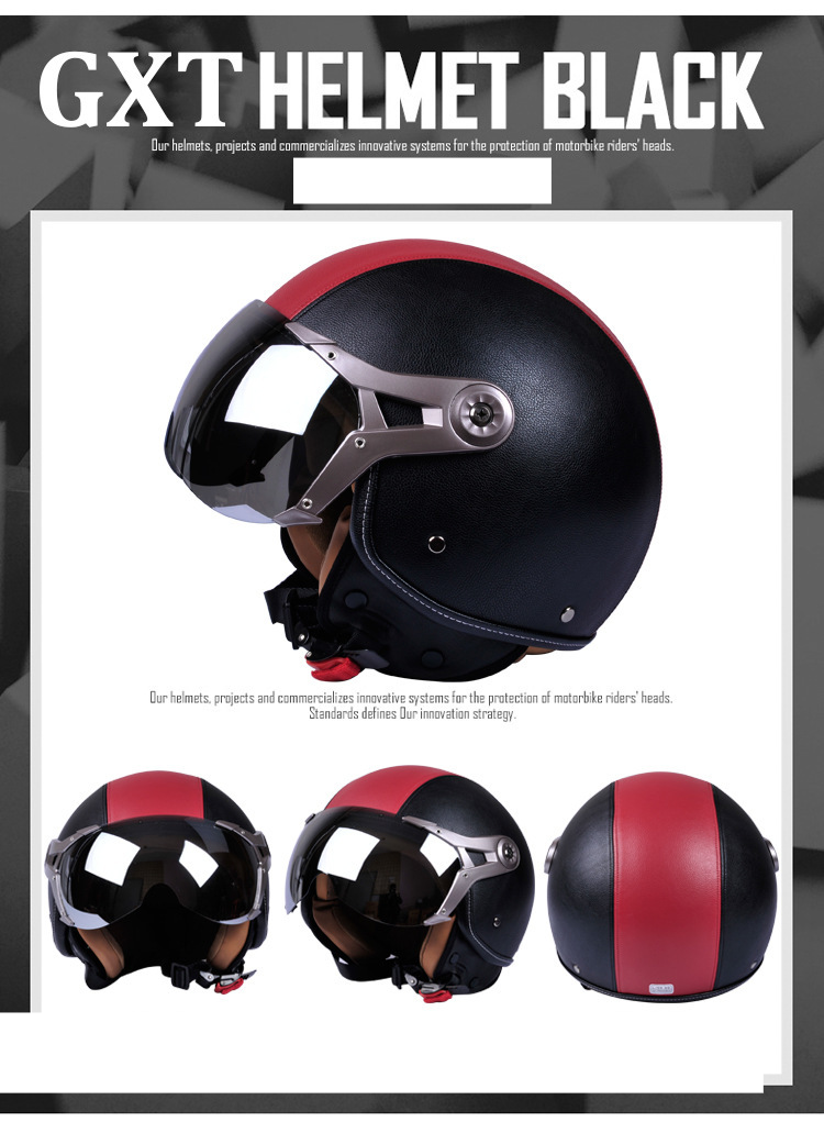 Elektro-Batterie-Autohelm Helm Vier Jahreszeiten Halbhelm Retro-Autohelm Frühling und Herbst Männer und Frauen_voghion.com