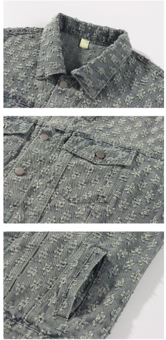 Nieuw Amerikaans denim pak voor heren, veelzijdige lente- en herfstjas, jacquard casual trend, reversoverhemd, wijde broek_voghion.com