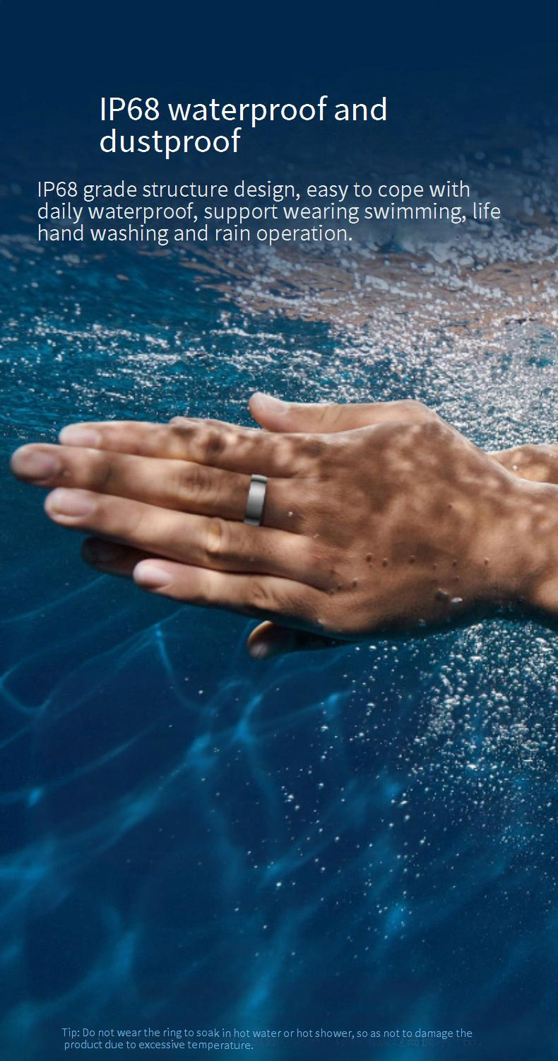 Anillos Nuevo anillo inteligente que monitoriza el sueño, los pasos, la frecuencia cardíaca y el oxígeno en sangre. Anillo de atención remota._voghion.com