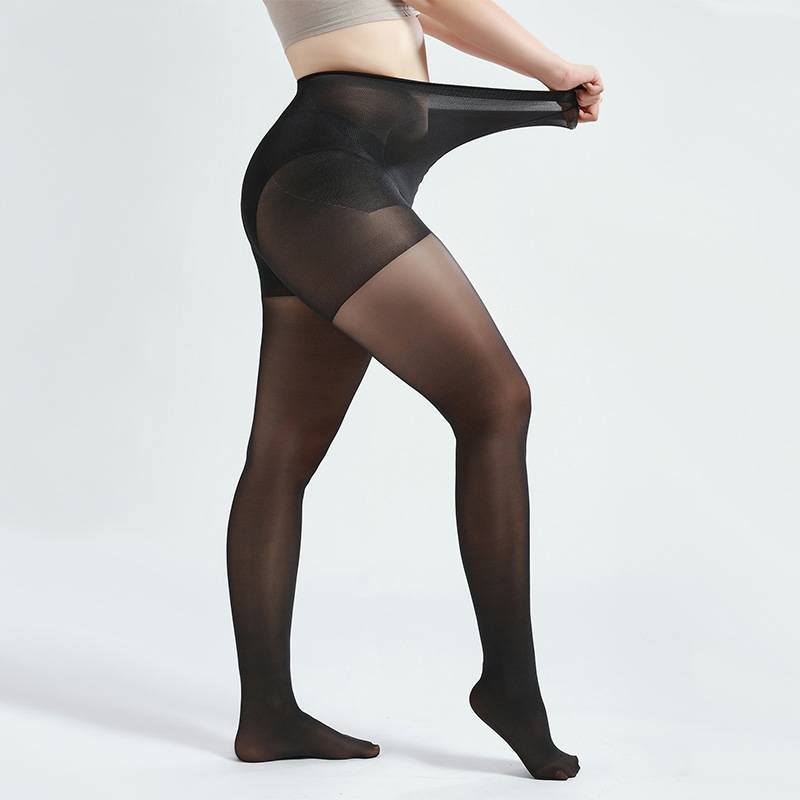 Underwear & Sleepwears Plus Size Nude Tights For Women - Seamless, Non-Slip, High-Waisted Shapewear Pantyhose In Black & Deep Skin Tone (XL-XXXXL)_voghion.com