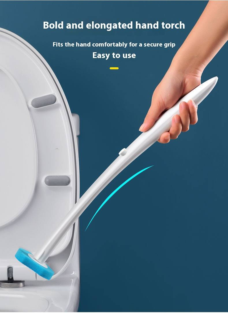 Einweg-Toilettenbürstenset – 8er-Pack austauschbare Köpfe mit langem Griff (hygienisch, spritzwassergeschützt, an der Wand montierbar) – Ozeanblau / Zitronengelb / Lavendel_voghion.com