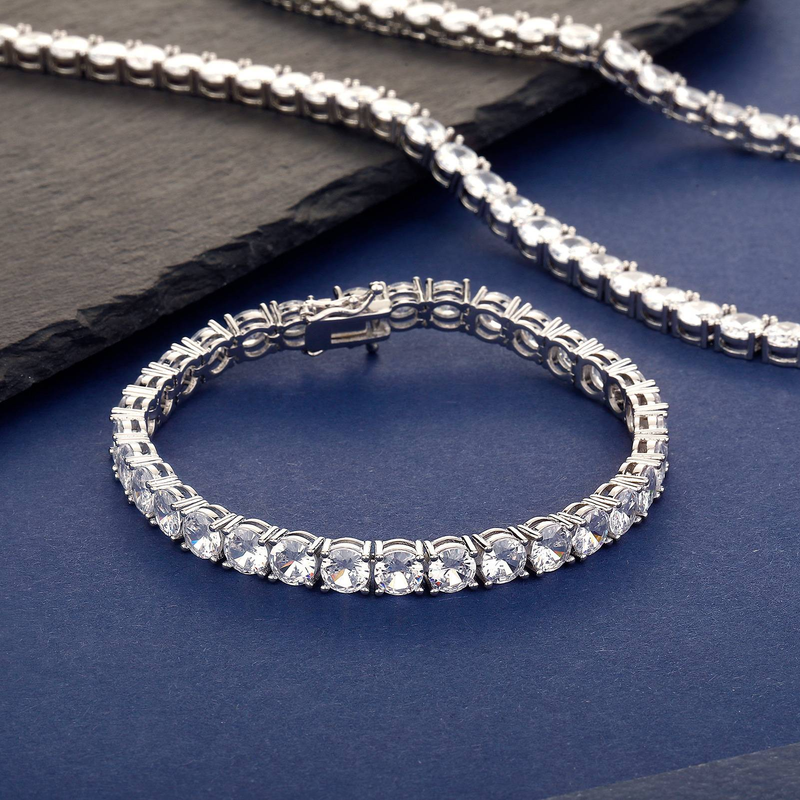 Men And Women's Jewelry Hip Hop Tennis Chain Bracelet With Cubic Zirconia, Gold Plated Cuban Link For Trendy Streetwear Style, Sizes 3-6mm_voghion.com