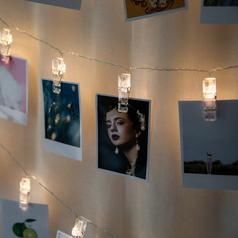 Cordão de Luzes com Clipe e 10 Lâmpadas LED - Luzes de Fada de 1,5 m a Pilhas para Festas, Natal, Cenários de Fotos e Decoração de Interiores_voghion.com