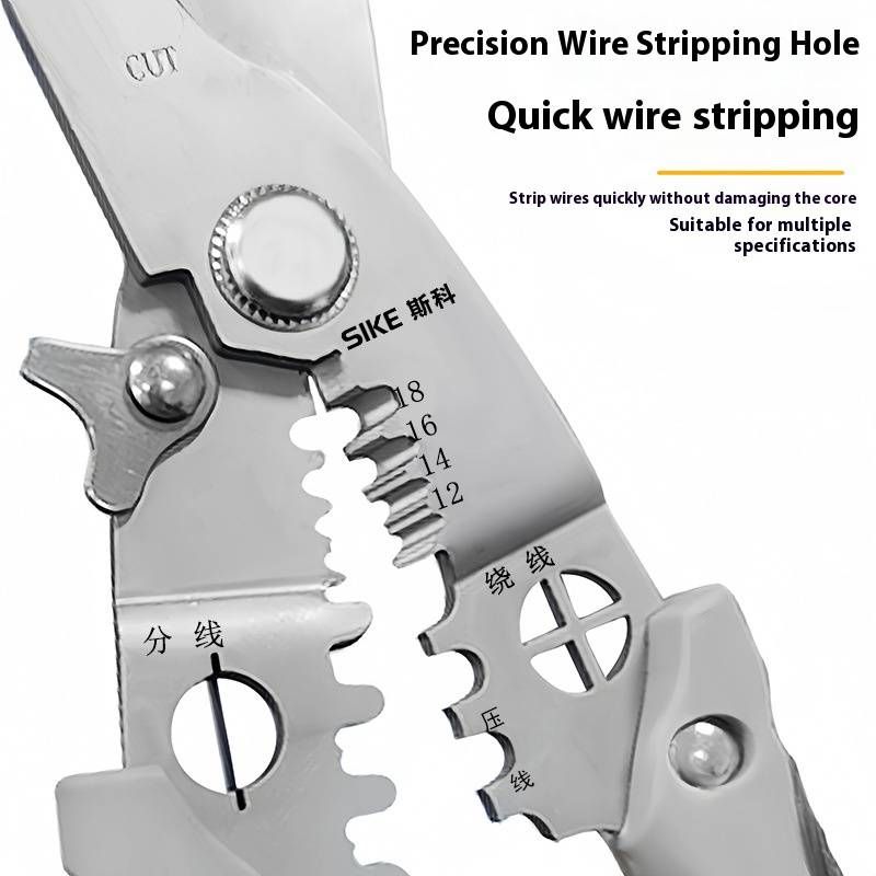 Wire Stripping Pliers Electrician Special Wire Pliers Multi Function Wire Splitting Pliers Wire Cutting Cable Wire Fiber Optic Cutting Pliers_voghion.com