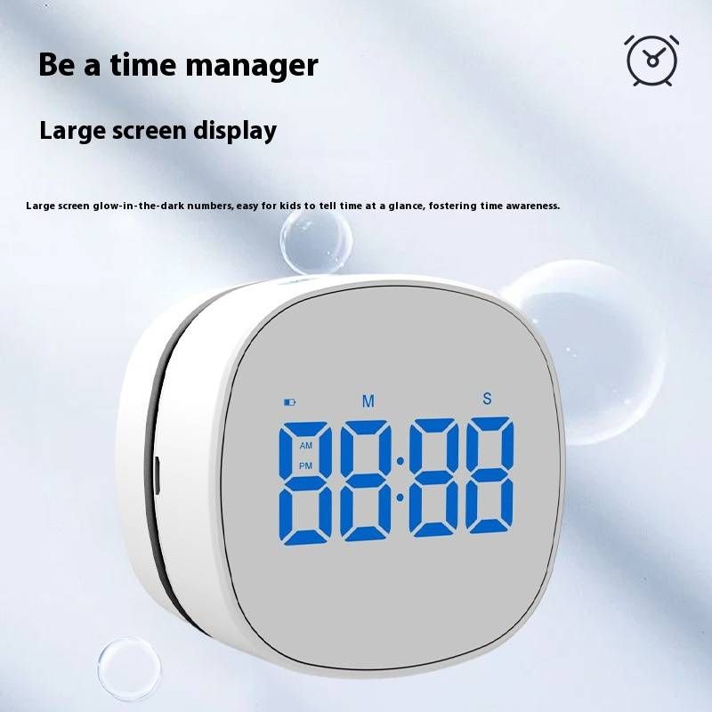 Mini orologio portatile con aspirapolvere - 2 in 1, pulitore per scrivania e sveglia, ricaricabile tramite USB, aspirazione 10KPA, silenzioso sotto i 50dB (3 colori)_voghion.com