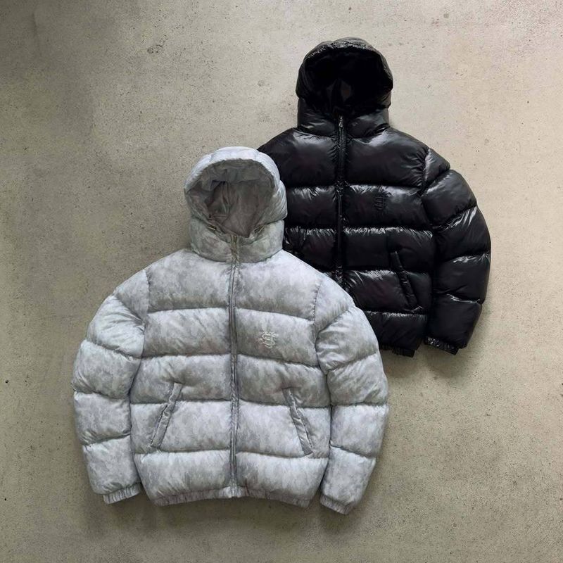 Chaqueta acolchada unisex Y2K con capucha y cremallera bordada, estilo urbano, tendencia de moda de invierno_voghion.com