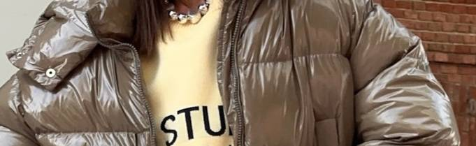 "High-Shine Puffer Jacket – Oversized Streetwear Kapuzenmantel (S-L, Braun)"_voghion.com